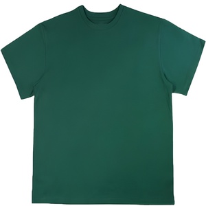 Customizable Embroidered Plain Oversized Neck Organic Cotton Eco-Friendly Breathable Short Sleeve Sports <b>T</b>-Shirt Lightweight - Product Image 1