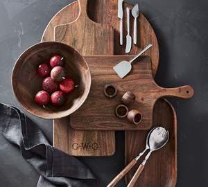 Ronds de serviette en bois d'acacia artisanal Chateau-Lot de 4 - Product Image 6