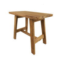 Banc traditionnel rustique en bois de teck démontable ANTIQUE pour appartement, chambre, salle à manger, salon, hôtel, école, entrepôt