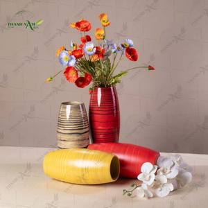 Jarrón de Mesa Art Deco Enrollado de Bambú Hecho a Mano y Personalizable - Material Natural Ecológico Decoración Duradera Thanh Nam Arts JSC - Product Image 1