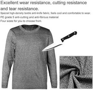 Venta al por mayor precio bajo de alta calidad a prueba de cuchillos resistente a cortes hombres ropa Anti seguridad personalizada Anti corte Camisetas De Pakistán - Product Image 4