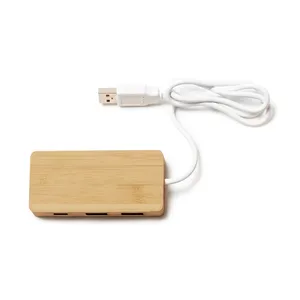 Hub USB Personalizzato con Foro in Bambù, Gadget Promozionale - Product Image 1
