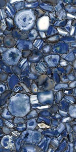 Agatha Blue 32x64 inch Dalle de pierre frittée 9mm antidérapante pour la décoration de sol et de mur de maison Carreaux de porcelaine - Product Image 4