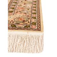 Karpet Sutra Murni Gulmarg Rajutan Tangan Desain Klasik Boho Floral Persegi Panjang untuk Rumah, Ruang Tamu, Kamar Tidur Asal India 2'6x3'6 kaki