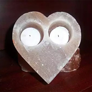 Portavelas de Sal del Himalaya Tallado a Mano con Dos Orificios, de Alta Calidad, Personalizable, Artesanía Natural de Pakistán para Decoración - Product Image 4