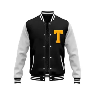 Veste personnalisée de haute qualité pour hommes Veste pour hommes Hiver avec manches en cuir Vestes universitaires pour hommes - Product Image 5