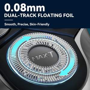 Rasoir électrique pour homme, rasoir rotatif humide/sec à triple lame, charge rapide et longue autonomie, rasoir étanche avec tondeuse - Product Image 3