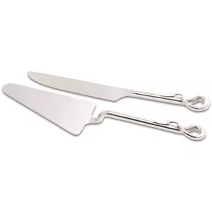 Juego de Utensilios para Servir Pastel, Cortador y Cuchillo para Pastel de Bodas de Acero Inoxidable con Diseño Único de Ancla de Barco, Mango Largo Hecho a Mano - Product Image 1