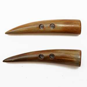 Vente en gros de haute qualité en véritable corne de buffle boutons à bascule en dentelle polie décoration pour jeans manteau vêtements - Product Image 4