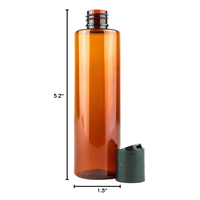 20ml 50ml 100ml 190ml 350ml Bouteille en plastique PET ambré avec bouchon à vis Rechargeable Vide Cosmétique Shampooing Lotion Conteneur Emballage