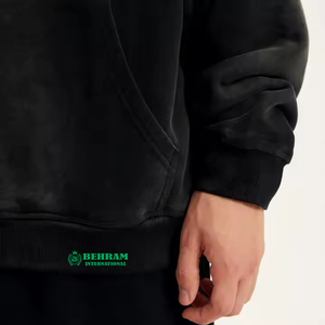 Sweat à capuche unisexe BSCI pour l'hiver, logo personnalisé de haute qualité, molleton 100% coton/éponge française, respirant, séchage rapide - Product Image 3