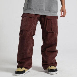 Waterproof Corduroy Ski Pants Men Women Eco-Friendly for <b>Wool</b> Insulation <b>Thermal</b> Baggy Snowboarding Pants Winter Snow - Product Image 3