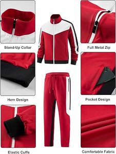 Bas Prix Survêtement Hommes Survêtements En Gros Costumes Sport Survêtement Formation Jogging Sport Survêtement, 100% coton - Product Image 4