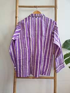 Conjunto de pijama de algodón de primera calidad para mujer, único hecho a mano, Estampado de jungla, elegante vestido de noche de verano, cómodo traje de dormir Natural - Product Image 5