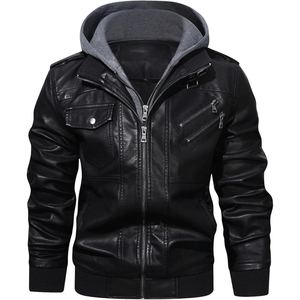 Veste de moto à capuche en cuir synthétique PU pour homme de qualité supérieure offrant un ajustement parfait et une durabilité fiable - Product Image 2