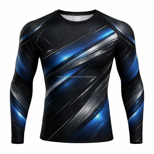 Camiseta de Manga Larga para Hombre, Protección UV, Spandex/Nailon, Compresión, Secado Rápido, Detalles Reflectantes, Costuras Planas, Anti-Rozaduras, para Correr - Product Image 5