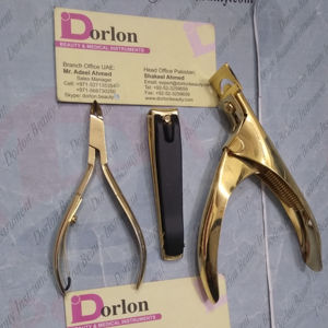 Cortauñas y Alicates de Cutícula de Acero Inoxidable con Punta Chapada en Oro, los Más Vendidos, con Logotipo Personalizado, Pakistán - Product Image 1