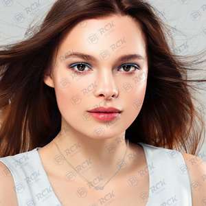 สร้อยคอจี้มอยส์ซอไนต์ทรง0.40ทรงกลมตัดขนาดเล็กสำหรับเป็นของขวัญวันเกิดของผู้หญิง - Product Image 2