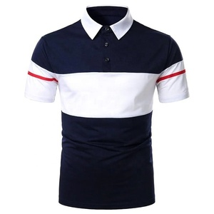 เสื้อยืดโปโลผู้ชายแบบลำลองน้ำหนักเบาพิมพ์ลายสีล้วนขนาดพลัสไซต์ - Product Image 2