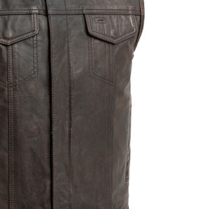 Gilet de motard en cuir 2022 Gilet de moto en cuir de vache-Gilet en cuir Gilet de moto imperméable résistant à l'usure - Product Image 5