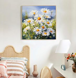 Fábrica Hotsale Margarita Flores Acrílico Pintura fácil <span class=keywords><strong>por</strong></span> número con Marco, Pintura de <span class=keywords><strong>acuarela</strong></span> <span class=keywords><strong>por</strong></span> número Kits sobre lienzo enmarcado - Product Image 2