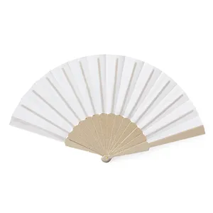 Ventaglio in RPET e Bambù Sostenibile, Gadget Artigianale Ecologico - Product Image 1