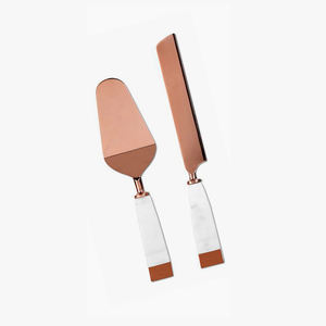 New Stainless Steel Brown Ans White Color Flatware Set Antique Design Cake Knives And Serving Set Use For Hotel And Bakery - Product Image 1
