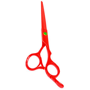 Ciseaux de coiffure personnalisés de couleur rouge enduit coupe de cheveux ciseaux de salon de coiffure avec repose-doigt - Product Image 6