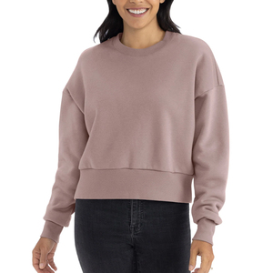 Hot Sale Custom Printed Oversized Crew Neck women's sweatshirt Long Sleeved Cotton Fleece Quick Dry <b>Ladies</b> Sweatshirts - Product Image 1