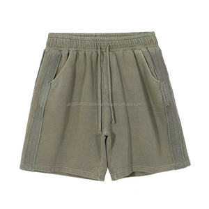 250G prêt à expédier confortable respirant avec short à cordon pour hommes décontracté vêtement lavage Joggers Shorts - Product Image 1
