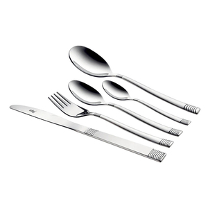 Caja de madera de lujo de alta gama, juego de cubiertos de acero inoxidable 201, juego de cubiertos de 84 piezas como regalo para amigo, juego de cubiertos - Product Image 5