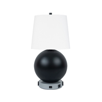 Lampu meja hitam, pencahayaan dalam ruangan kustom ruang tamu Hotel, lampu meja Modern dengan naungan kain putih