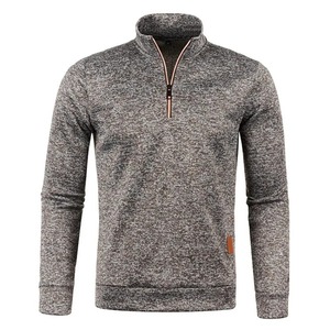 Sudaderas de otoño con media cremallera para hombre, jersey de manga larga de Color sólido, cuello alto, ropa de calle, chaqueta cálida de invierno, abrigos deportivos - Product Image 5
