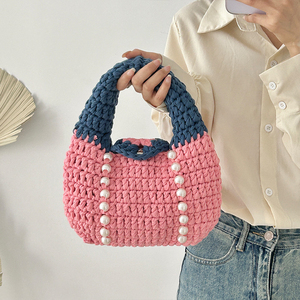 Bolso de Mano Tejido a Crochet con Rayas, Bolso Tote de Moda para Mujer, Diseño Personalizado 2026 - Product Image 2
