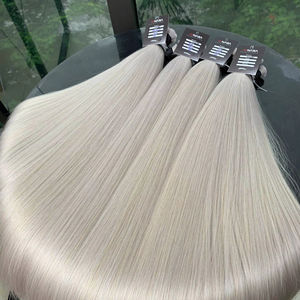 Extensiones de Cabello Humano Virgen Vietnamita 100% de Alta Calidad, Color Platino, Puntas Super Doblemente Tramadas - Product Image 1