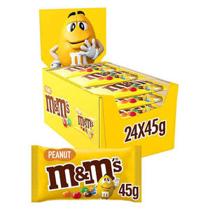 Vente directe d'usine en gros à prix compétitif de sachets de chocolat aux cacahuètes M&Ms, 1 boîte - 24 x 45 g, disponible en stock dès maintenant - Product Image 1