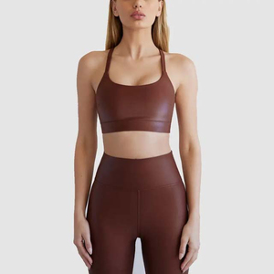 Ensemble 2 pièces soutien-gorge de sport personnalisé à maintien élevé pour femmes, vêtements de yoga et de fitness, quantité minimale de commande bas, grande taille disponible - Product Image 2