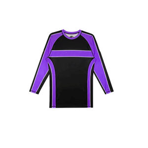 Combinaisons d'entraînement MMA BJJ personnalisées à manches courtes en spandex/polyester extensible Rash Guards & Shorts Séchage rapide Léger Durable - Product Image 6