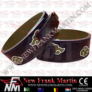 Nfm เข็มขัดยกน้ำหนักออกกำลังกายแบบปรับแต่งได้สำหรับเด็ก akatsuki ลายเมฆหนังวัวสำหรับฝึกออกกำลังกาย - Product Image 3