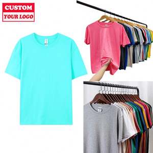 Venta al por mayor de camisetas de talla grande unisex Logotipo de Impresión digital personalizada camisetas para hombres algodón camiseta en blanco 200 Gsm - Product Image 1