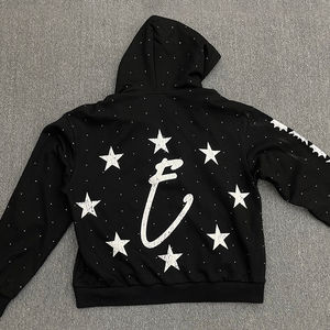 เสื้อมีฮู้ดติดซิปสำหรับผู้ชายเสื้อมีฮู้ดผ้าปักโลโก้ผ้าเฟรนช์เทอร์รี่แนวสตรีท - Product Image 1