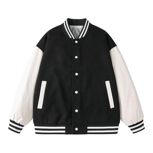 Chaqueta con letras bordadas a la moda para hombre y mujer, chaqueta universitaria Lisa personalizada - Product Image 2