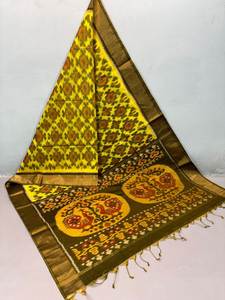 Hermosos saris de algodón seda Ikkat - Product Image 6