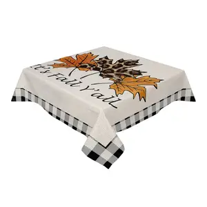 Bestselling Customized Design Embroidered Cotton Material Flower Print Christmas Table Cloths Indian Supplier