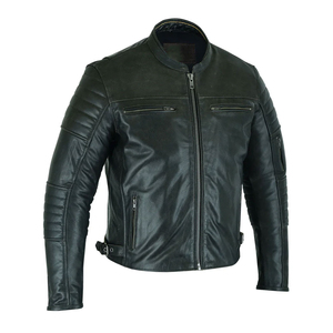 Chaqueta de cuero genuino al mejor precio para hombre, chaqueta de cuero para hombre hecha a medida, precio al por mayor, chaquetas de moto para hombre - Product Image 1