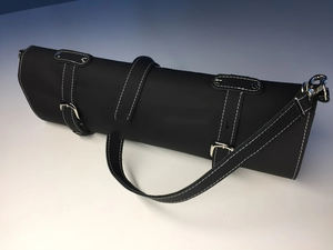 Meilleur sac à rouleau de couteau en cuir fait main professionnel Portable outil de stockage outil de chef rouleau couteau sac LKR-0069 - Product Image 3