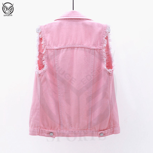 High Quality <b>Women's</b> Denim <b>Vest</b> Formal Casual Winter Apparel Vintage Button Decoration <b>Knitted</b> Breathable Custom Logo Fast - Product Image 2