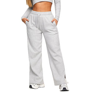 Pantalons de survêtement amples de haute qualité pour femmes, gris teints, avec logo personnalisé, décontractés et pour l'extérieur, pantalons de survêtement pour femmes - Product Image 2