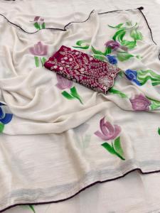 Saree de algodón puro de diseño indio, venta al por mayor, bloque de mano impreso para fiestas de verano, ropa paquistaní - Product Image 5