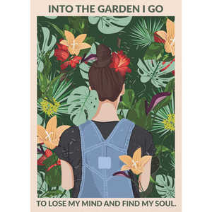 Art mural abstrait moderne avec motif floral 'Into the Garden' imprimé sur toile pour la décoration de la maison, impression numérique sur toile, support inclus - Product Image 3